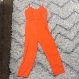 Bright orange jumpsuit